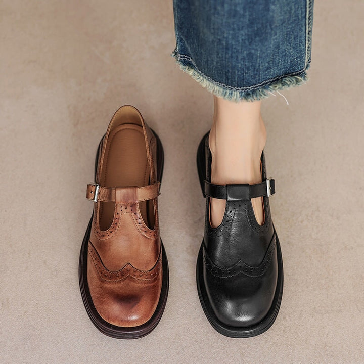 Vela - Chaussures Mary Janes Premium en Cuir
