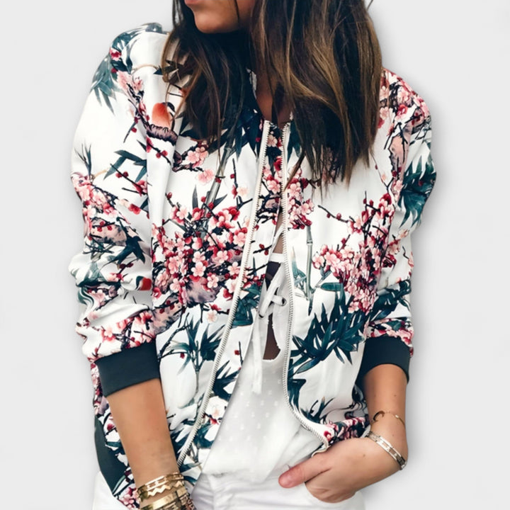 Andreia - Veste bomber élégante à fleurs