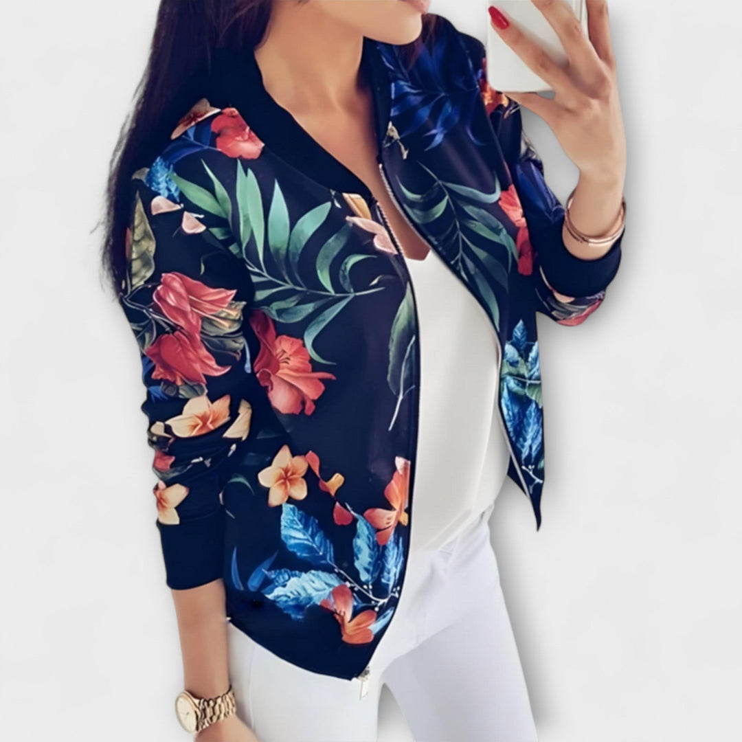 Andreia - Veste bomber élégante à fleurs