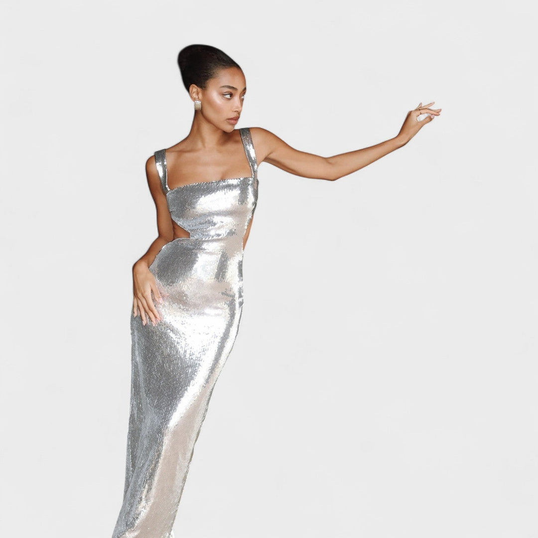 Sparkle Silver - Robe de gala de nuit