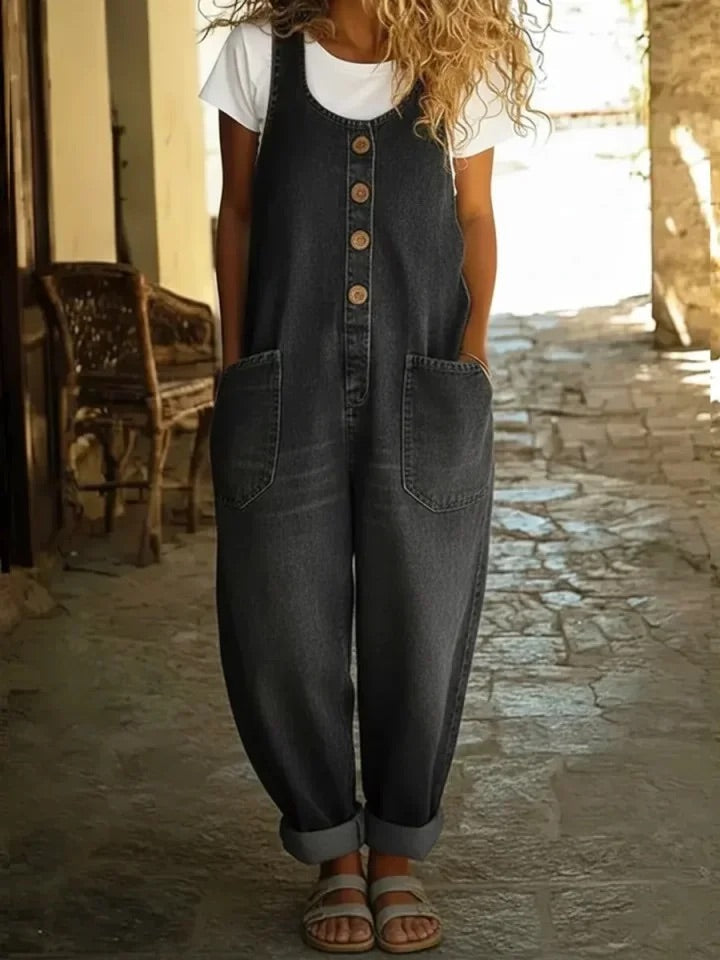 Graça - Combinaison en Denim Lavé Vintage