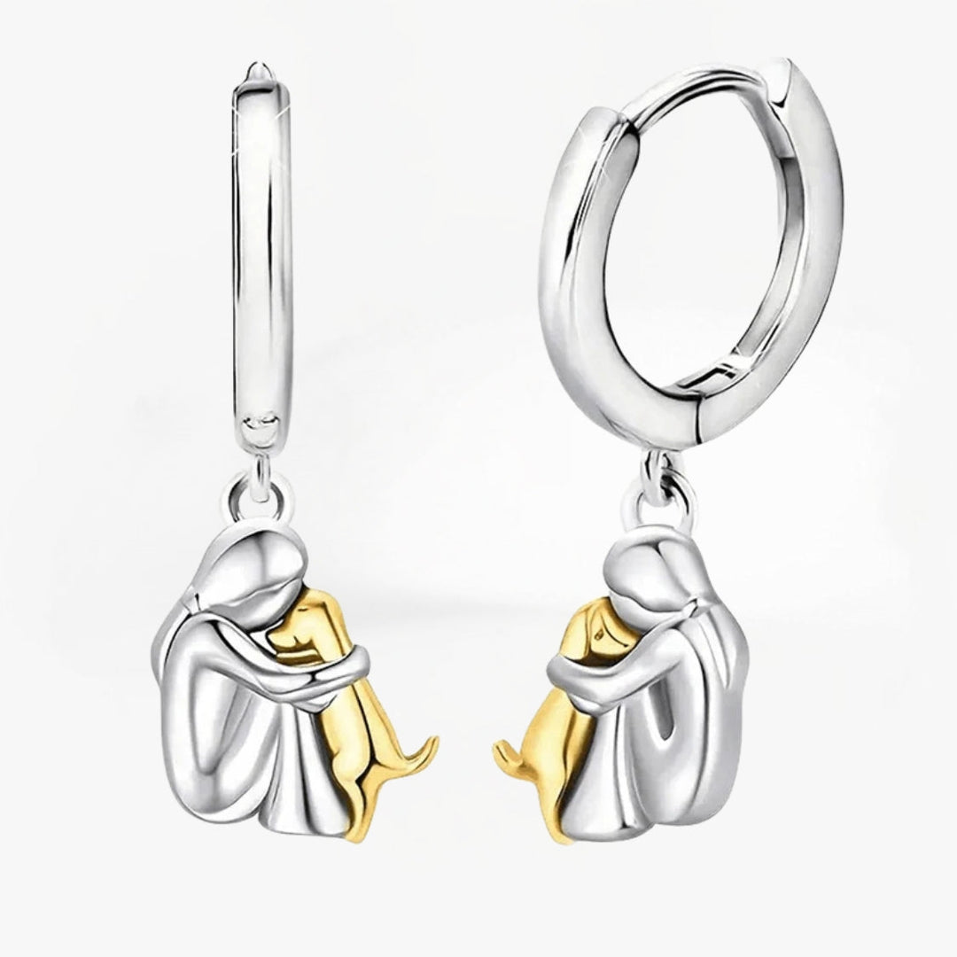 Abraço de Cão - Boucles d'oreilles (Fermeture ronde)