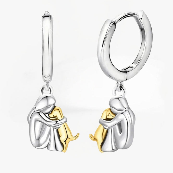 Abraço de Cão - Boucles d'oreilles (Fermeture ronde)