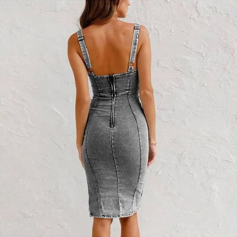 Mona - Robe en denim moderne
