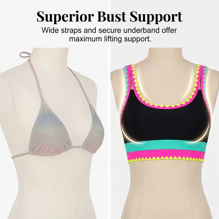Celia | Maillot de Bain 3 Pièces à Motif Multicolore
