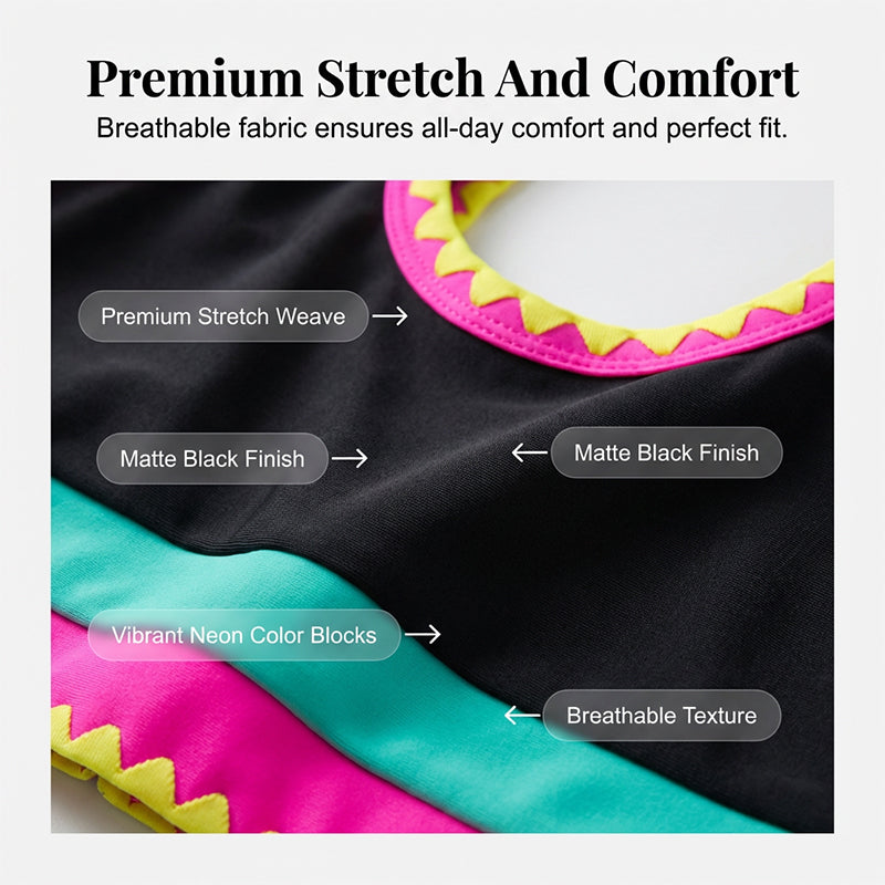 Celia | Maillot de Bain 3 Pièces à Motif Multicolore