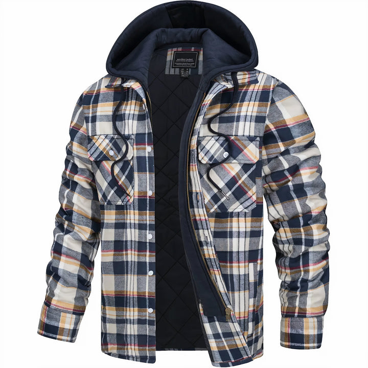 Dinis - Veste à carreaux avec fermeture éclair